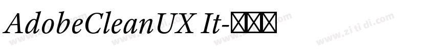 AdobeCleanUX It字体转换
